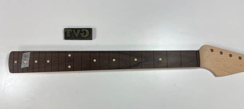 General Vintage Tone NOS Dalbergia Nigra electric guitar neck for S style ( Brazilian Rosewood ) Slab board full finished - Nitro image 1