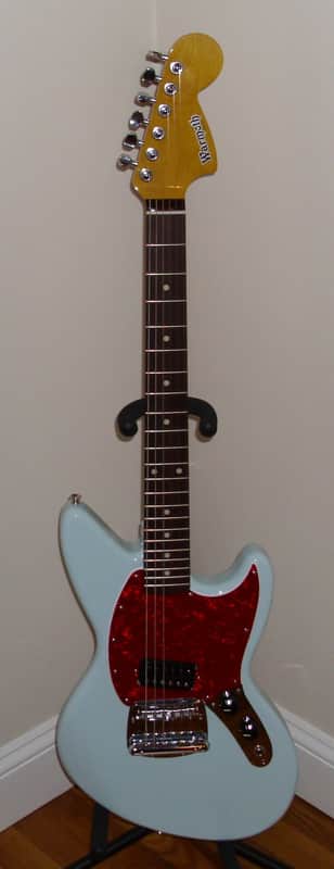 Warmoth Jag-Stang 2015- Custom Guitar - Sonic Blue w/ Fender Case