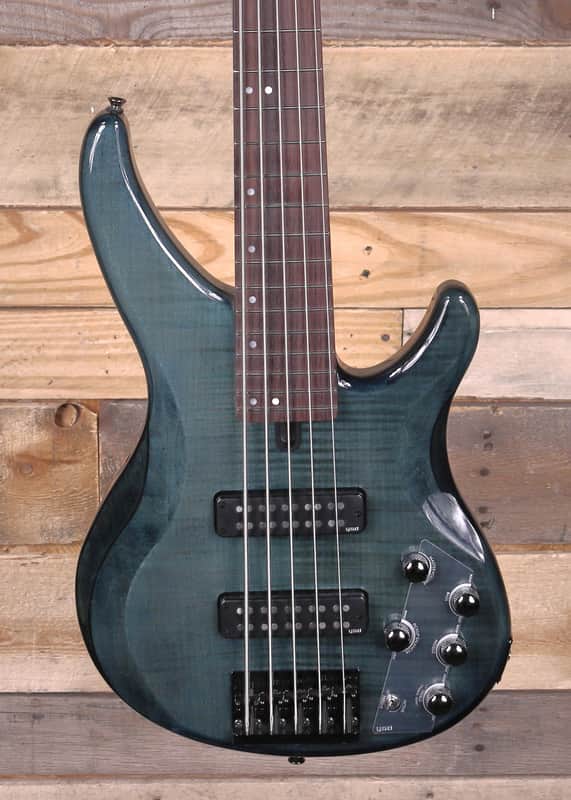 Yamaha TRBX605FM 5-String Bass Guitar Indigo Blue image 1