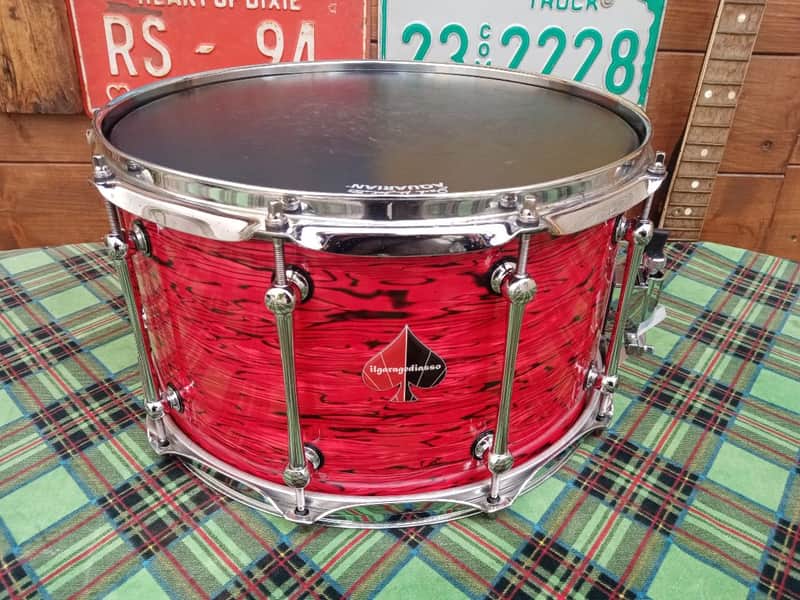 KELLER Maple shell 14”x8” Red Strata, usato. image 1