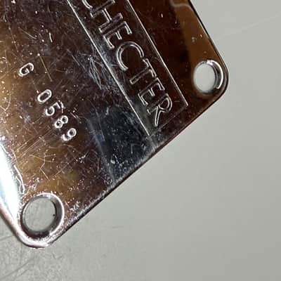 Schecter Guitar Bass Neck Plate 80s - Chrome image 1