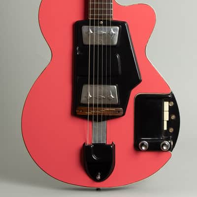 Wandre Soloist Semi-Hollow Body Electric Guitar (1964), black tolex hard shell case. image 3