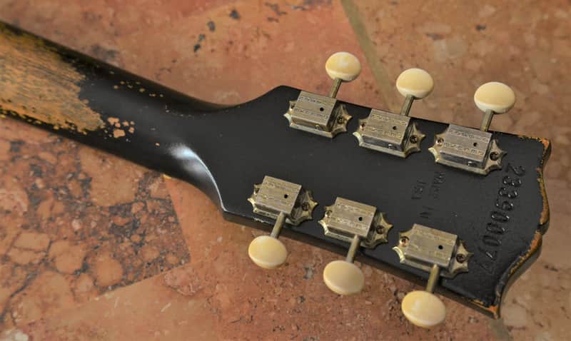 Gibson Les Paul Junior Relic- Custom Black P90 | Reverb