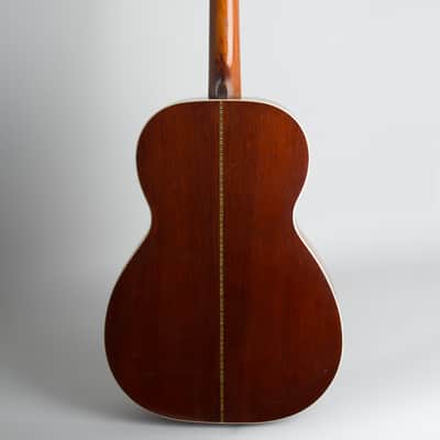 Flat Top Acoustic Guitar, labeled Galiano,  c. 1925, black hard shell case. image 2