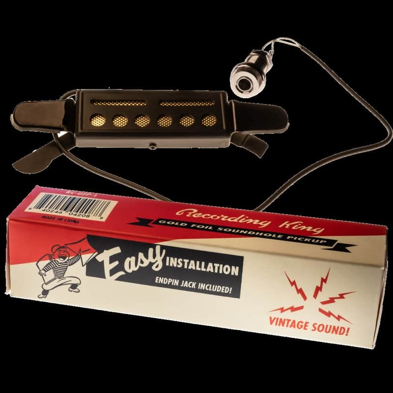 Recording King RC-GFP-1 Gold Foil Acoustic Soundhole Pickup 2020 Black image 1