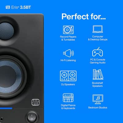 PreSonus Eris 3.5BT Powered Bluetooth Studio Monitors Pair + 2 Year Warranty image 6