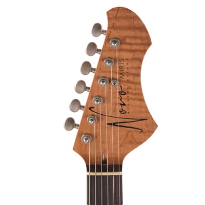 Novo Custom Miris J Light Distress Mocha w/Matching Headstock & Lollar Gold Foil Pickups (Serial #26986) image 6