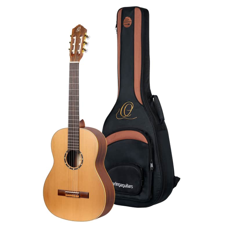 Ortega R131L Family Series Pro Solid Cedar Top Mahogany Neck Nylon 6-String Classical Acoustic Guitar w/Gig Bag For Left Handed Player image 1