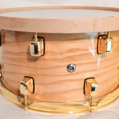 WATCH VIDEO! OCEAN PACIFIC CUSTOMIZED UPGRADED SNARE DRUM (OPDC) ASH ON MAPLE - LACQUERED CLEAR image 6
