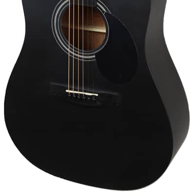 Jasmine S35 Dreadnought Acoustic Guitar - Matte Black w/ Gig Bag image 3