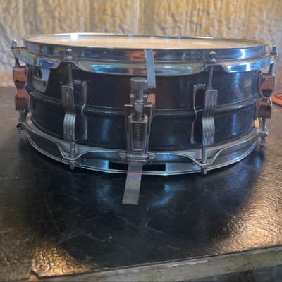 LUDWIG Black Galaxy Acrolite “Blakrolite” 14x5 Aluminum Snare Drum USA image 2