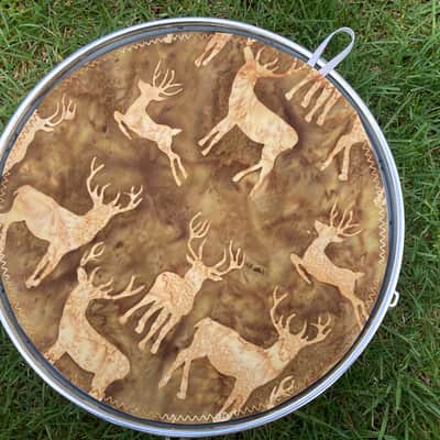 12" reversible Drum Bunny cotton drum cover - partial mute - dampener - compare to Big Fat Snare Drum Quesadilla, Drum Tortilla image 3