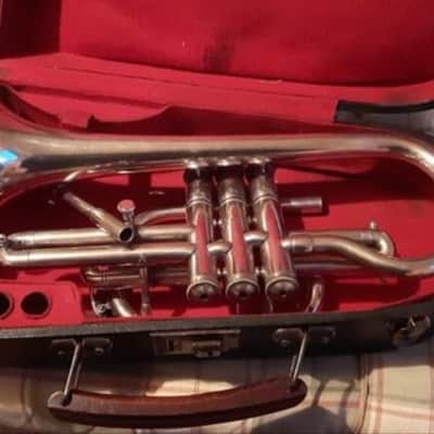 SML Strasser Marigaux Lemaire B Flat Silver Plated Cornet 1930s image 2