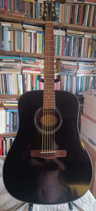 Mitchell D120 Dreadnought Acoustic Guitar Regular Black image 1
