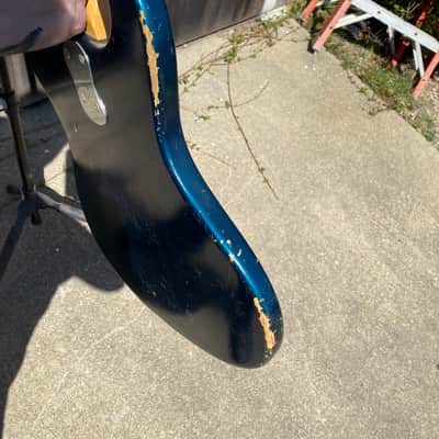 Vintage 1965 Mosrite Ventures Model Vibramute Ink Blue image 13