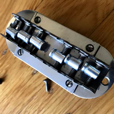 Magnatone Typhoon Tornado Zephyr Rocking/Floating Bridge 1960's electric guitar part Stainless Steel image 1