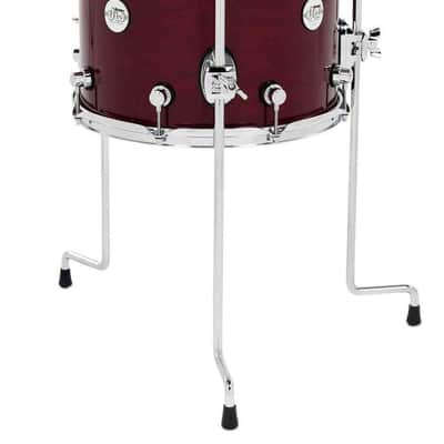 DW Design Series Maple Floor Tom, 12x14, Cherry Stain Gloss Lacquer w/Chrome Hardware (DDLG1214TTCS) image 1