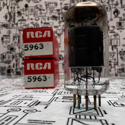 RCA 5963 12AU 7 Black Plate Matched Pair - NOS Vintage Vacuum Tubes - Industrial 12AU7 ECC82 Equivalent - Made in USA image 11