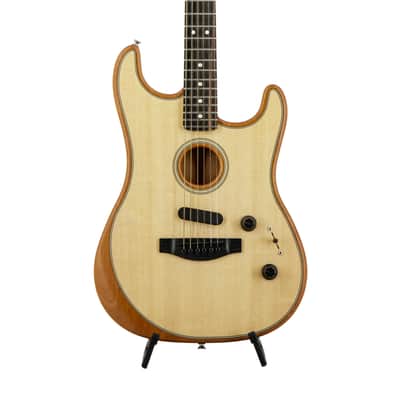Fender American Acoustasonic Stratocaster Guitar w/Bag, Natural, US223XXXX image 4