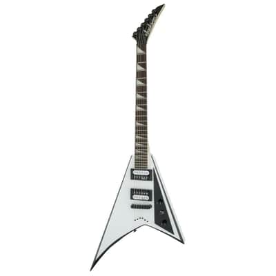 Jackson JS Series Rhoads JS32T 6-String Right-Handed Electric Guitar with Amaranth Fingerboard (White with Black Bevels) image 4