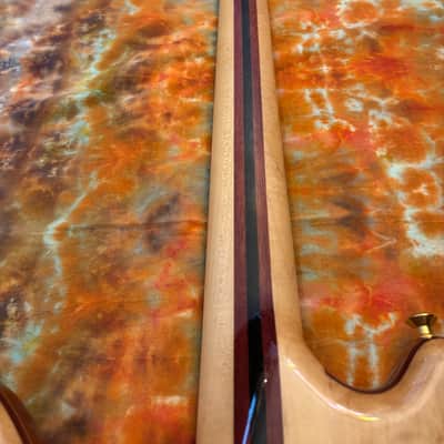 Alembic Dragon Wing Deluxe 5A Quilted Maple LED's 4 String Bass guitar 34" Scale image 12