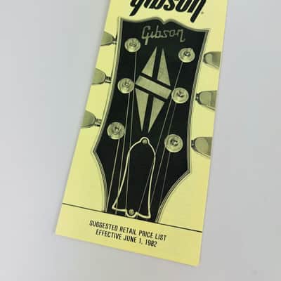 Gibson Suggested Retail Price List Foldout – June 1, 1982 image 1