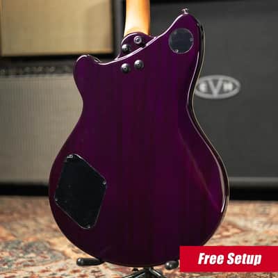 EVH SA-126 Special Quilted Maple Semi-Hollow Electric Guitar - Transparent Purple with Hardshell Case image 2