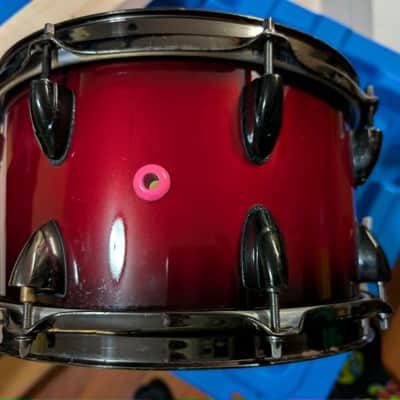 DMR 12" Snare Drum Early 2000s - Red Black Burst image 4