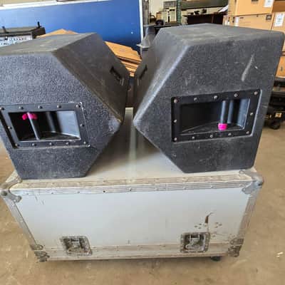 (2) FSR/JBL High Power Wedges (1) 15" X 2" (1) JBL  15" 2226H X (1) JBL 2445J 2" Driver w/ 90 X 40 Horn Late 2000's - BLACK with case (11) Available image 2