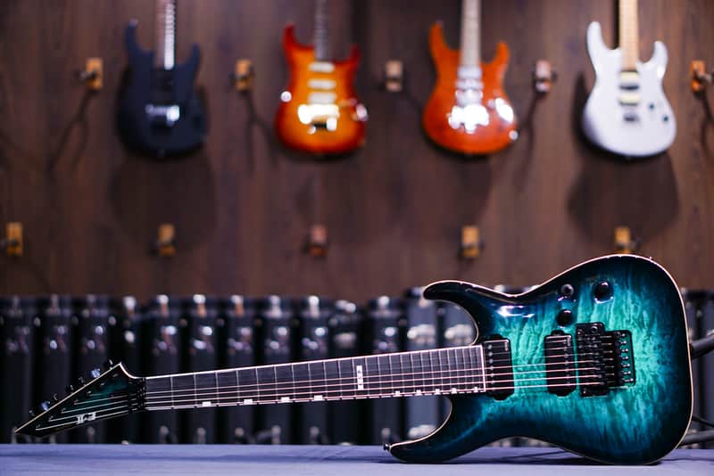 Esp E Ii Horizon Fr 7 Black Turquoise Burst image 1