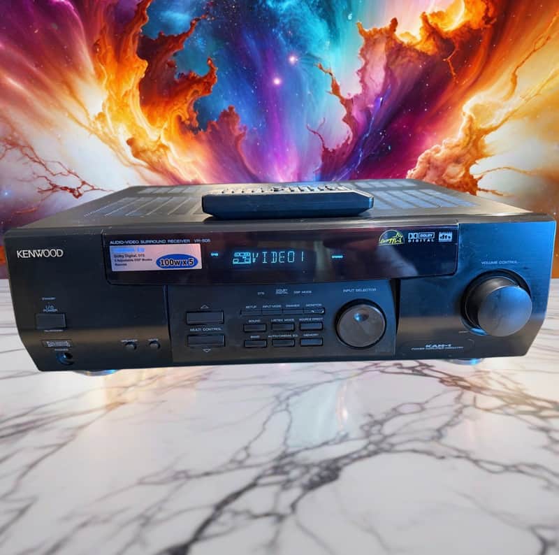 Kenwood VR-505 KAM-1 A/V Receiver Dolby Digital DTS Serviced Remote Bundle Nice✅ image 1