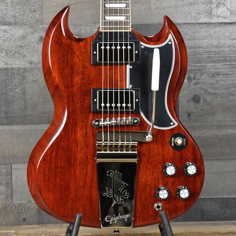 Epiphone 1964 SG Standard Maestro Vibrola Reissue - Cherry Red with Hardshell Case image 1