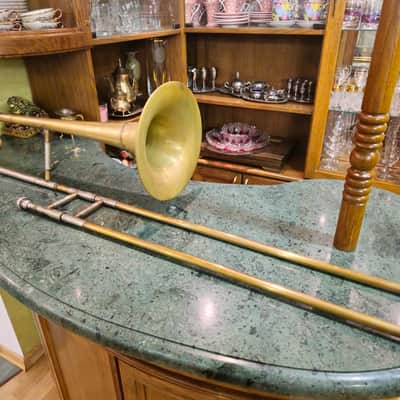 Vintage Slider Trombone Orpheus Kyiv Ukraine USSR Pink brass 1982 #54 image 4