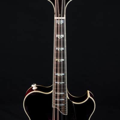 Hinde Jazz Model Adirondack Spruce and Flamed Maple Merlot Burst Mandolin with Pickup image 10