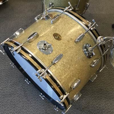Rogers Vintage Holiday Eagle Badge Drum Shells 4 Piece - Aged Silver Sparkle image 6