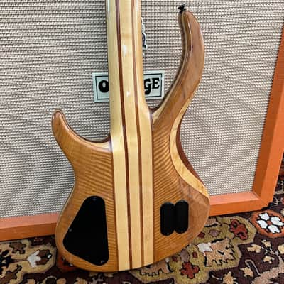Harley Benton BZ-5000 II NT Natural Thru Neck 5-String Electric Bass Guitar image 14