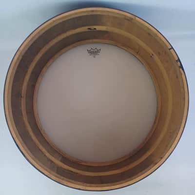Leedy 12x24"Bass Drum Vintage 30s Elkhart,IN Era Mahogany/Poplar+3 Maple ReRings image 7