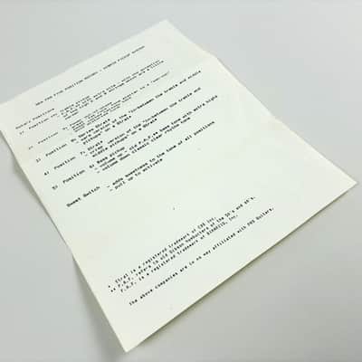 PRS Original 1986–89 Rotary Switch Instruction Sheet — Early Factory Paper image 1