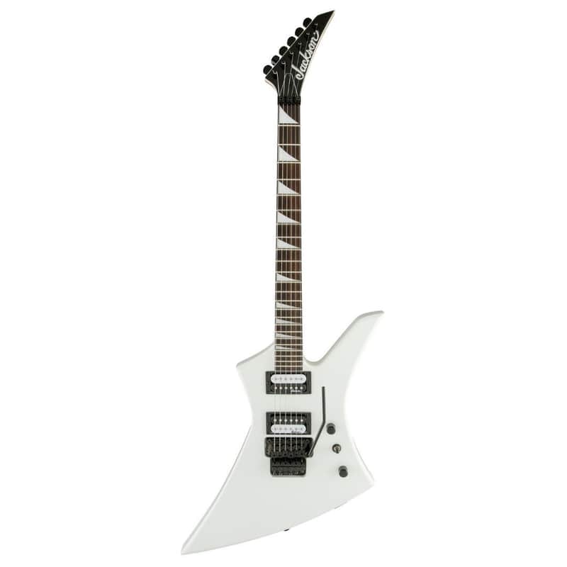 Jackson JS Series Kelly JS32 6-String Right-Handed Electric Guitar with Maple Neck, Offset Poplar Body, and Floyd Rose Tremolo System (Snow White) image 1
