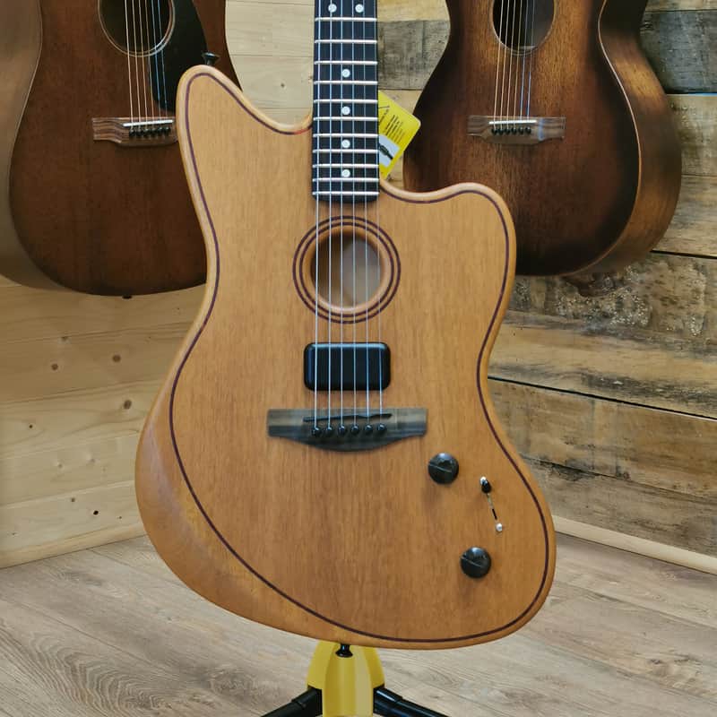 Fender American Acoustasonic Jazzmaster - Ebony Fingerboard, Natural, Used image 1