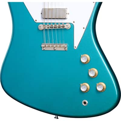 Gibson 1965 Non-Reverse Firebird V 12-String Reissue Electric Guitar - Aqua Mist VOS image 7