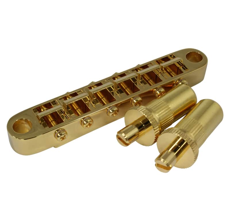 GOTOH GE103B-T Guitar Bridge with large metric posts Gold image 1