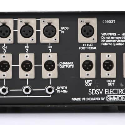 Simmons SDSV Electronic Analog Modular Drum Synthesizer w/ XLR Cables #50522 image 12