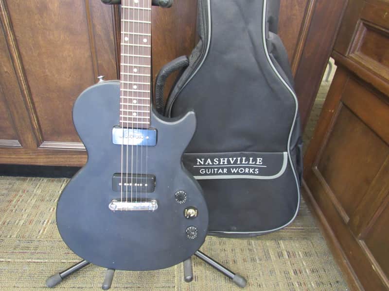 Epiphone Special LP P-90s Faded Black With Gig Bag image 1