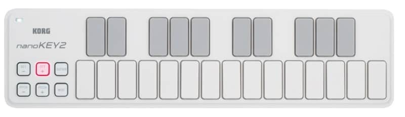 Korg nanoKEY2 Slim Line USB Keyboard - White - Mint, Open Box image 1