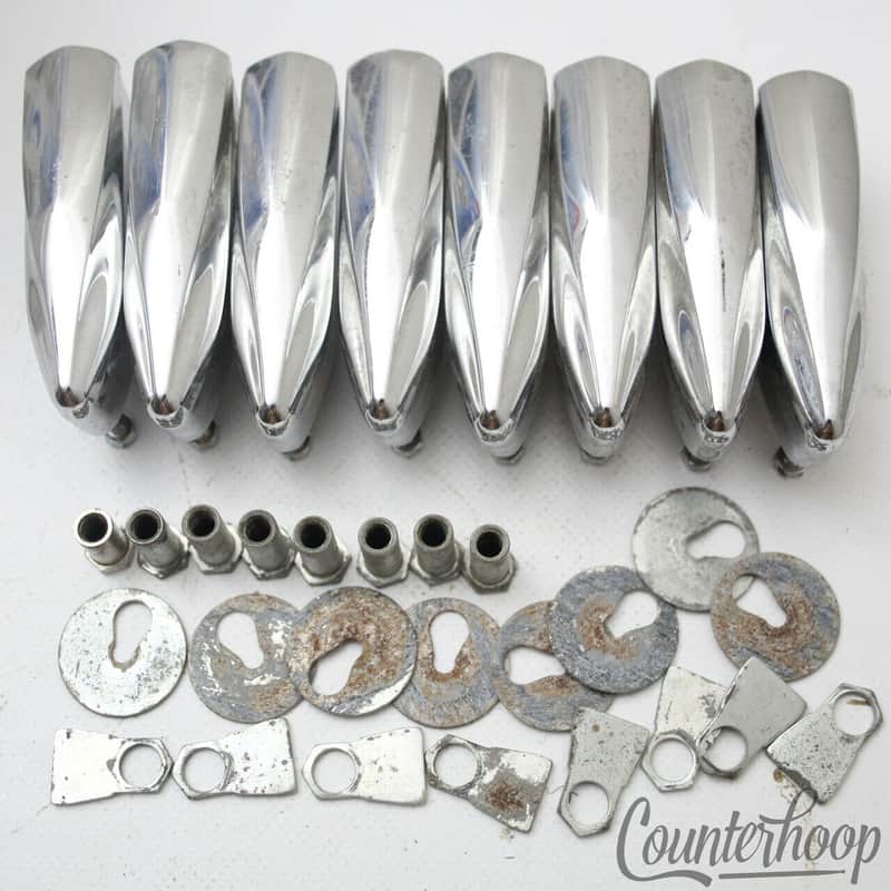 *Premier 8x Bass/Floor Tom Drum Lugs Olympic Chrome Vintage 60s England 1 5/8 UK image 1