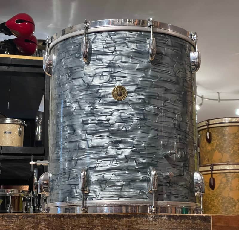 1950’s Gretsch 16" Midnight Blue Pearl Floor Tom 18x16 image 1