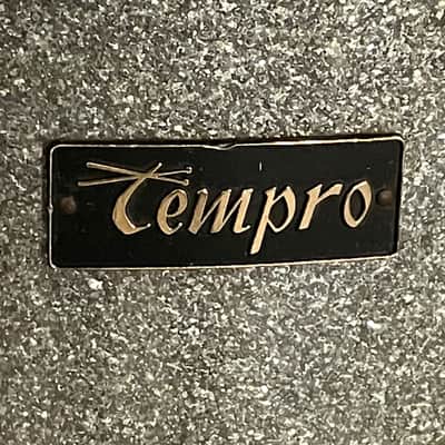 1960’s-1970’s Tempro 3 Piece Drum Kit Silver Sparkle Pearl Stencil Japan 20 / 14 / 12 image 2