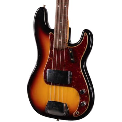 Fender Custom Shop 1966 Precision Bass Journeyman Faded Bleached 3-Color Sunburst w/OHSC (634) USED *MINT* image 3