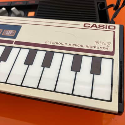Casio PT-7 29 Key Ribbon Touch Mini Synthesizer 1982 - 1984 - Black image 9